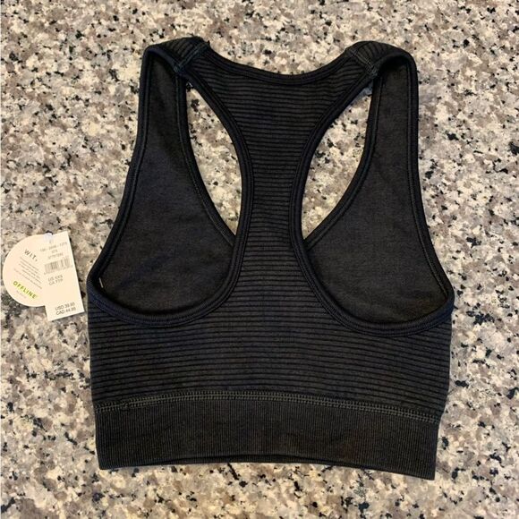 Aerie Bra XXS Seamless Offline Oasis Rib Sports Charcoal Black - Picture 4 of 7